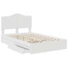 vidaXL Lit de Rangement Blanc 120 x 190 cm Bois d'ing&eacute;nierie