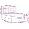 VidaXL Cadre de lit ottoman avec matelas taupe 140x190 cm tissu