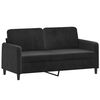 vidaXL Ensemble de canap&eacute;s 3 pcs coussins d&eacute;coratifs et coussins Noir