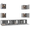 vidaXL Ensemble de meubles TV 7 pcs Sonoma gris Bois d'ing&eacute;nierie