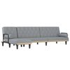 vidaXL Canap&eacute;-lit en forme de L gris clair 260x140x70 cm tissu