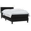 vidaXL Sommier &agrave; lattes de lit avec matelas noir 90x220 cm velours