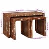 vidaXL Tables gigognes Marron Bois de mangue massif