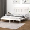 vidaXL Cadre de lit sans matelas blanc 160x200 cm bois massif