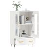 vidaXL Buffet haut blanc brillant 69,5x31x115 cm bois d'ing&eacute;nierie