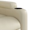 vidaXL Fauteuil inclinable en similicuir cr&egrave;me