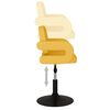 vidaXL Chaises pivotantes &agrave; manger lot de 2 jaune moutarde tissu