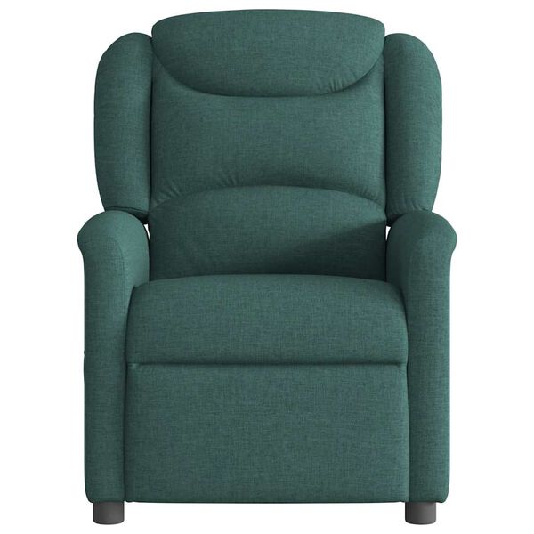 vidaXL Fauteuil de massage inclinable Vert fonc&eacute; Tissu