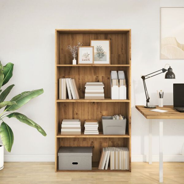 vidaXL Biblioth&egrave;que ch&ecirc;ne artisanal 80x30x152 cm bois d'ing&eacute;nierie