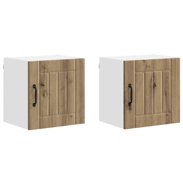 vidaXL Armoire de cuisine 2 pcs Ch&ecirc;ne artisanal 40 x 31 x 40 cm