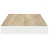 vidaXL &Eacute;tag&egrave;res flottantes 2 pcs Ch&ecirc;ne et blanc 90x23,5x3,8 cm MDF