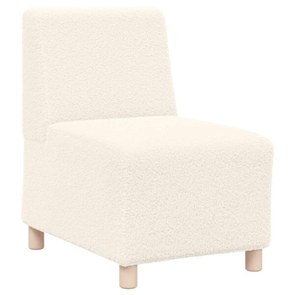 vidaXL Unit&eacute; de Sofa Modulaire Sans Accoudoirs 3 pcs Cr&egrave;me