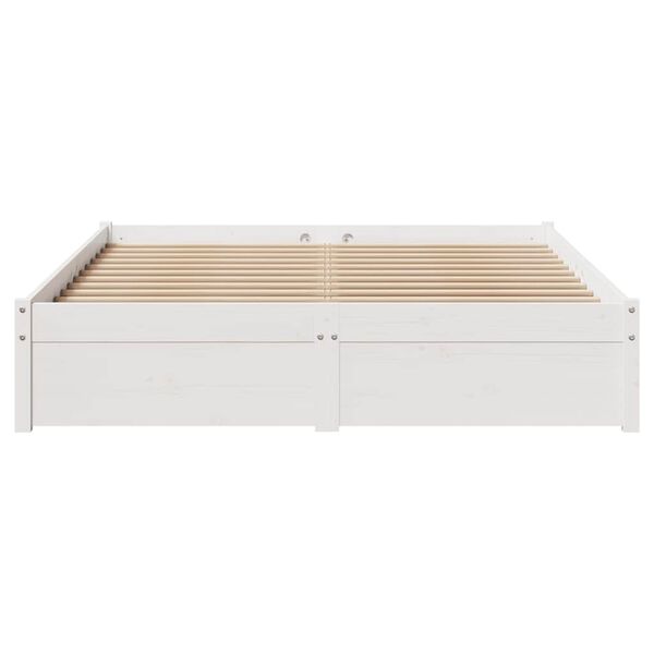 vidaXL Cadre de lit sans matelas blanc 120x190 cm bois de pin massif