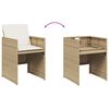 vidaXL Ensemble &agrave; manger de jardin et coussins 9 pcs beige Poly rotin