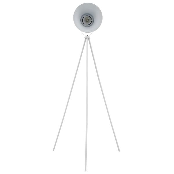 vidaXL Lampadaire trépied Métal Blanc E27