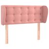 vidaXL T&ecirc;te de lit avec oreilles Rose 83x23x78/88 cm Velours