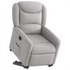 vidaXL Fauteuil inclinable &eacute;lectrique gris nuage tissu