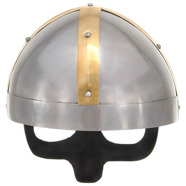 vidaXL Casque de viking de réplique antique pour GN Argenté Acier