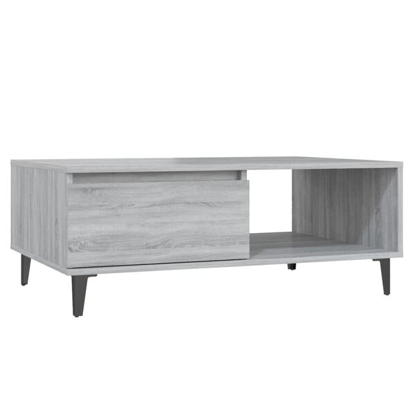 vidaXL Table basse sonoma gris 90x60x35 cm bois d'ingénierie