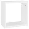 vidaXL &Eacute;tag&egrave;res cube murales 4 pcs Blanc et ch&ecirc;ne sonoma 30x15x30 cm