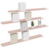 vidaXL &Eacute;tag&egrave;re flottante 4 pcs Rose 100 x 9 x 2,5 cm Acier