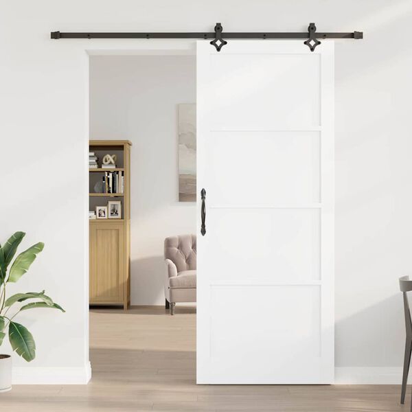 vidaXL Porte coulissante ORKDAL Blanc 93 x 232 cm Pin massif