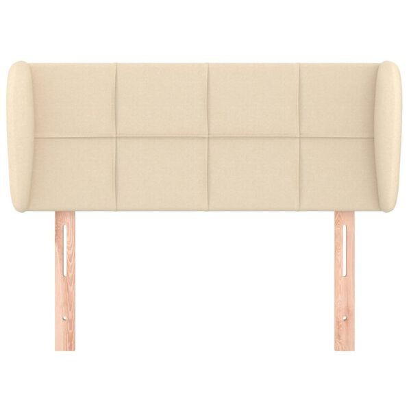 vidaXL T&ecirc;te de lit avec oreilles Cr&egrave;me 103x23x78/88 cm Tissu