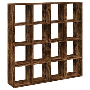 vidaXL Biblioth&egrave;que ch&ecirc;ne fum&eacute; 137,5x29x137,5 cm bois d'ing&eacute;nierie