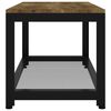 vidaXL Table basse Marron foncé et noir 90x45x45 cm MDF et fer