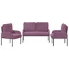 vidaXL Ensembles de canap&eacute;s 3 pcs Violet 115 x 56 x 80 cm Contreplaqu&eacute;