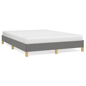 vidaXL Cadre de lit sans matelas gris fonc&eacute; 140x200 cm tissu