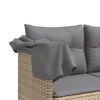 vidaXL Salon de jardin avec coussins 5 pcs beige r&eacute;sine tress&eacute;e