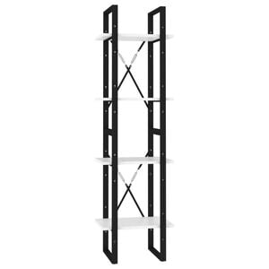 vidaXL Biblioth&egrave;que &agrave; 4 niveaux blanc 40x30x140 cm bois d'ing&eacute;nierie