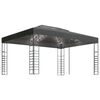 vidaXL Tonnelle avec guirlande lumineuse &agrave; LED 3x4 m Anthracite