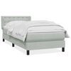vidaXL Sommier &agrave; lattes de lit et matelas gris clair 90x210 cm velours