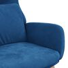 vidaXL Chaise de relaxation Bleu Velours