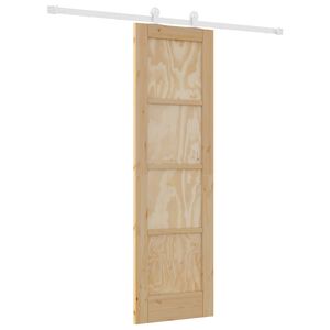 vidaXL Porte coulissante Naturel et Blanc 61 x 198,5 cm