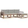 vidaXL Ensemble de canap&eacute;s d'ext&eacute;rieur 4 pc Gris Naturel et Clair