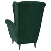 vidaXL Fauteuil vert fonc&eacute; velours