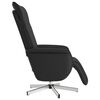 vidaXL Fauteuil inclinable de massage repose-pieds noir similicuir