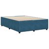 vidaXL Cadre de lit sans matelas bleu 160x200 cm velours