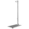 vidaXL Douche de jardin avec base gris 220 cm Acier inoxydable