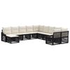 vidaXL Ensemble de canap&eacute; de jardin 11 pc 11 place Noir polyrotin