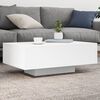 vidaXL Table basse avec lumi&egrave;res LED blanc 85x55x31 cm