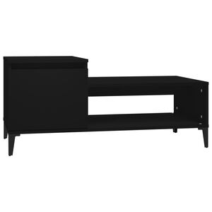 vidaXL Table basse Noir 100x50x45 cm Bois d'ing&eacute;nierie