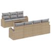 vidaXL Ensemble de canap&eacute; de jardin 8 pc Beige 55 x 55 x 37 cm