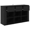 vidaXL Buffet Ch&ecirc;ne noir 100 x 30 x 59,5 cm Bois d'ing&eacute;nierie
