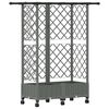 vidaXL Lit &Eacute;lev&eacute; avec Treillis et Toit Gris clair 124 x 40 x 127 cm PP