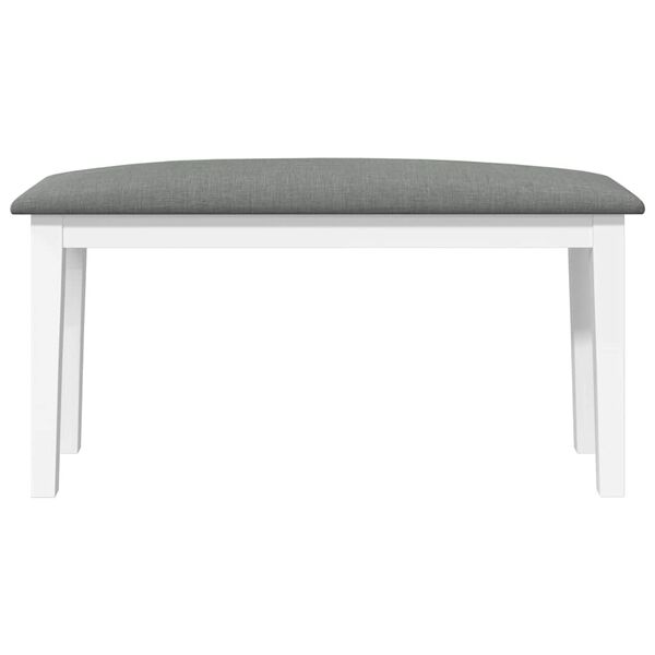 vidaXL Banc 90 cm blanc bois massif caoutchouc