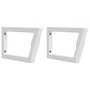 vidaXL Supports d'&eacute;tag&egrave;res pour lavabo 2 pcs blanc trap&egrave;ze acier